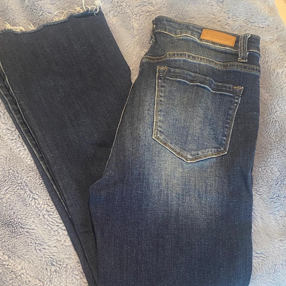 Etienne Marcel raw hem bootcut jeans
